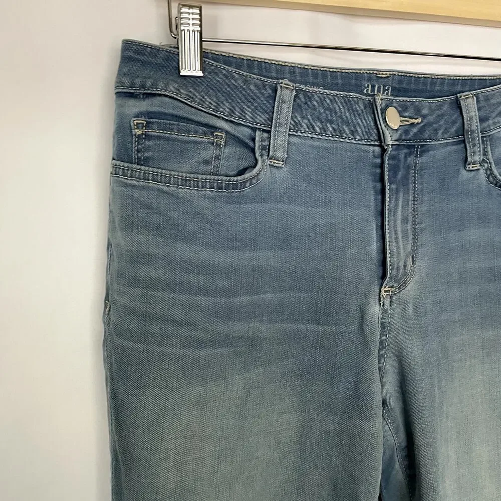 a new approach light‎ wash blue jeans women's size 8 jegging raw hem cotton